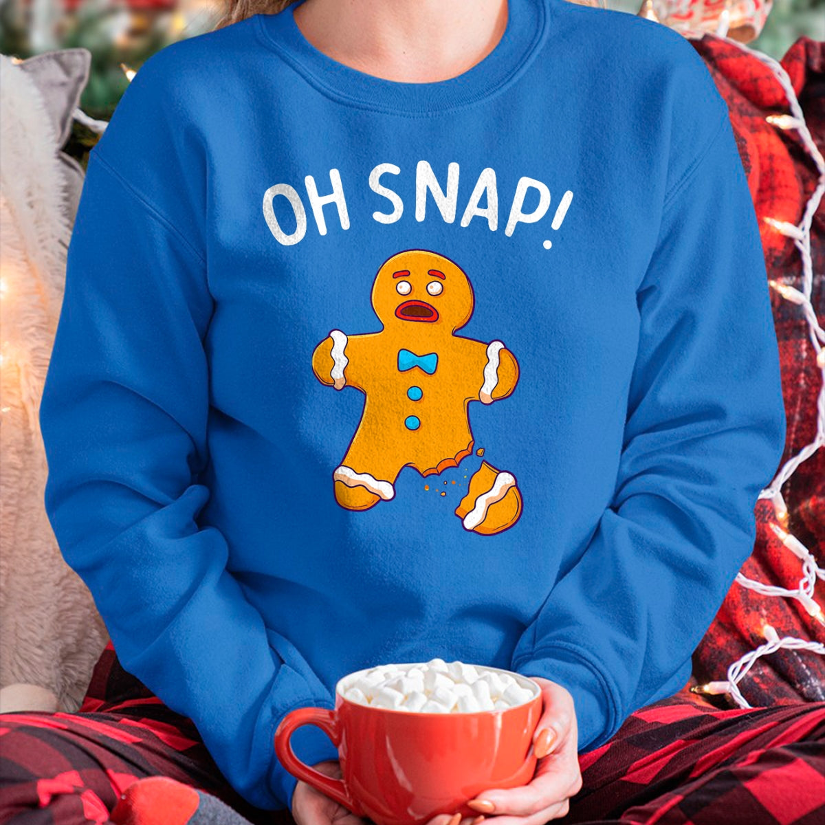 Gingerbread Man Oh Snap Christmas Funny Cookie Baking Gift Short Sleeve T-Shirt - Christmas Unisex T-Shirt/Hoodie/Sweatshirt - NINA00 (Copy)