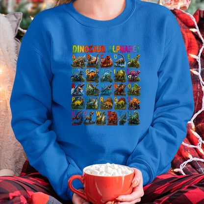 Best Dinosaur Lover Shirt, Funny Dinosaur UnisexT-Shirt/Hoodie/Sweatshirt HLT00 - Types of Dinosaurs Alphabet ABC A-Z Dino Lover Kids Boys T-Shirt