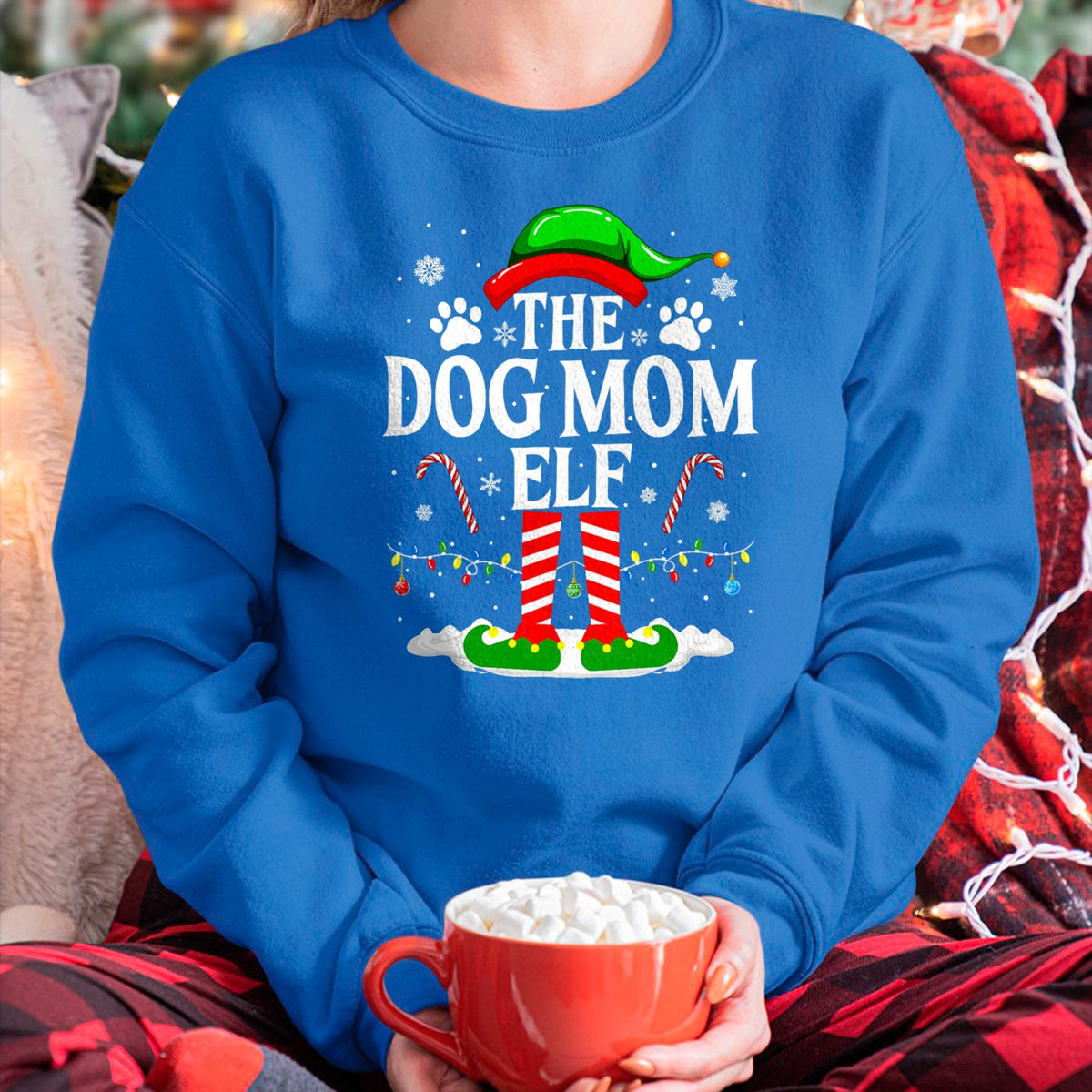 Dog Love Shirt, Dog Lover Gift T-Shirt/Hoodie/Sweatshirt HLT00 - The Dog Mom Elf Xmas Funny Dogs lover Christmas Dog Mom T-Shirt