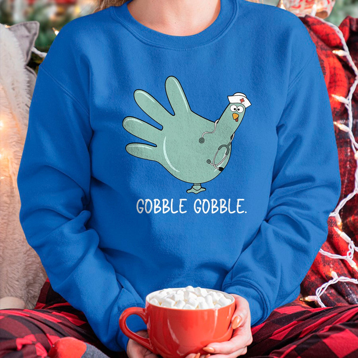 Funny Nurse Shirt, Nurse Unisex T-Shirt/Hoodie/Sweatshirt HLT00 - Turkey Glove Nurse Thanksgiving T-Shirt (1)