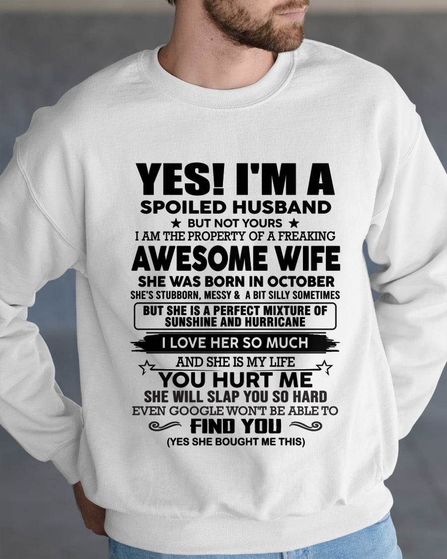 OCTOBER- I'M A SPOILED HUSBAND BUT NOT YOURS - FROM WIFE - NINA10 (SKU12-283-10)