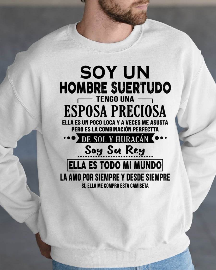 SOY UN HOMBRE SUERTUDO TENGO UNA ESPOSA PRECIOSA - Regalo especial para tu novio o esposo - NINA00