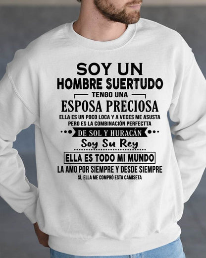 SOY UN HOMBRE SUERTUDO TENGO UNA ESPOSA PRECIOSA - Regalo especial para tu novio o esposo - NINA00