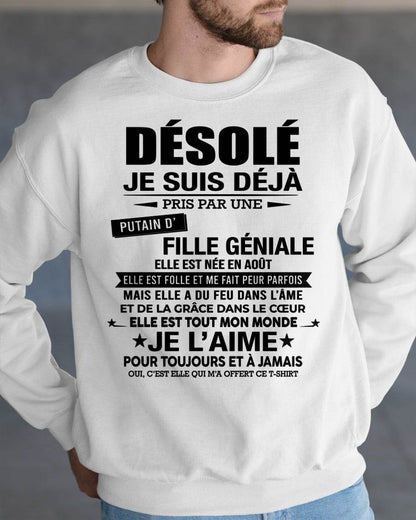 AOÛT - DÉSOLÉ, JE SUIS DÉJÀ PRIS PAR UNE FILLE VRAIMENT GÉNIALE – DE LA PART DE MA FEMME - FR08/NINA08 (SKU2606-42-08)