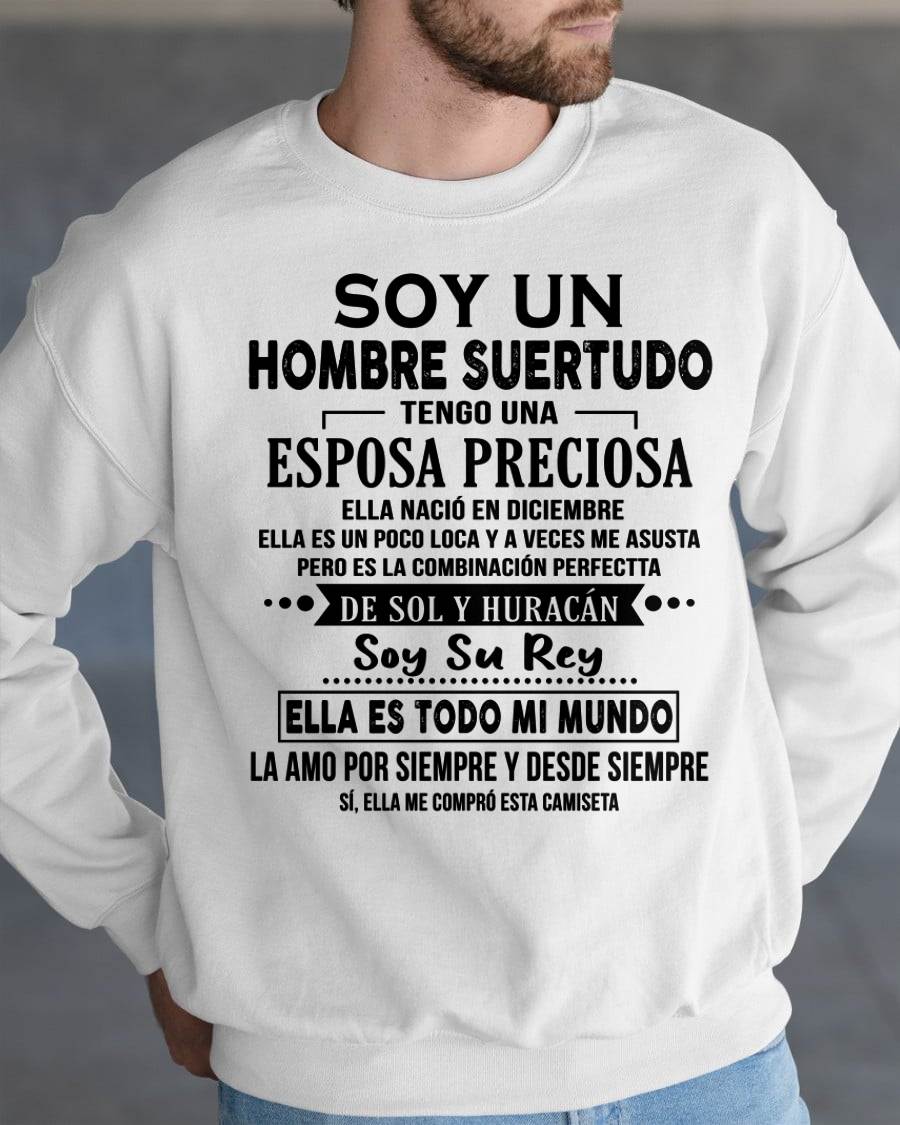 DICIEMBRE - SOY UN HOMBRE SUERTUDO TENGO UNA ESPOSA PRECIOSA - Regalo especial para tu novio o esposo - NINA12