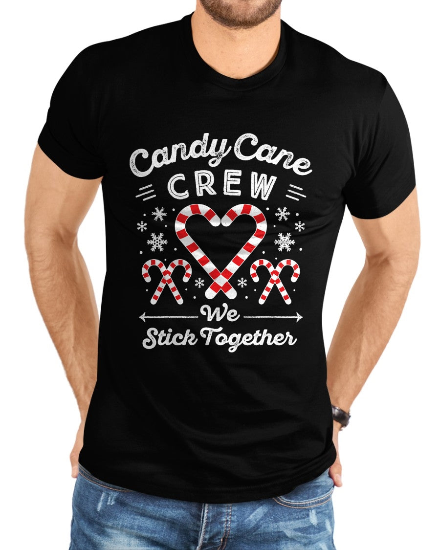 Christmas Candy Cane Heart Holiday Family Matching Pajama PJ T-Shirt - Christmas Unisex T-Shirt/Hoodie/Sweatshirt - NINA00