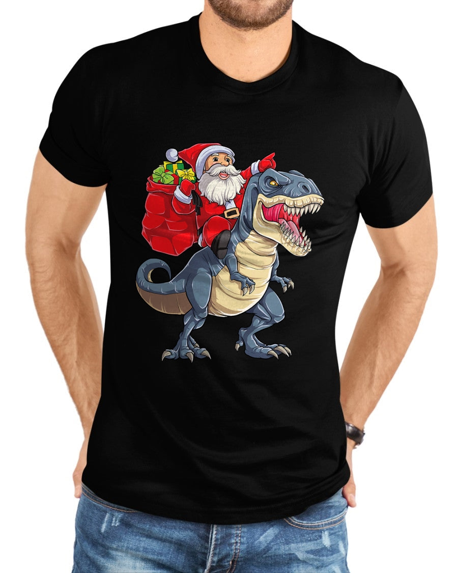 Dinosaur T rex Christmas Santa Boys Men Girls Xmas Squad T-Shirt - Christmas Unisex T-Shirt/Hoodie/Sweatshirt - NINA00