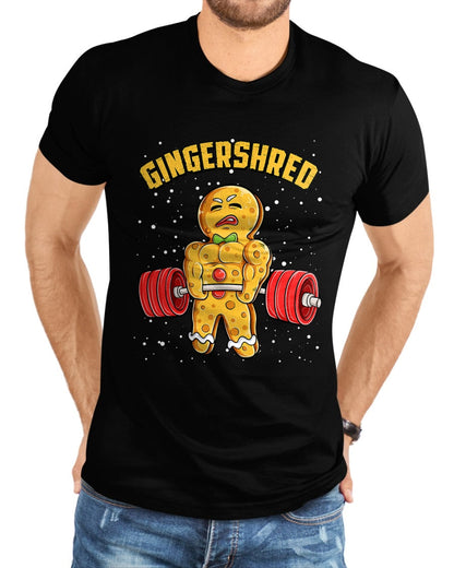 Gingershred Funny Gingerbread Man Gym Bodybuilding Christmas T-Shirt - Christmas Unisex T-Shirt/Hoodie/Sweatshirt - NINA00