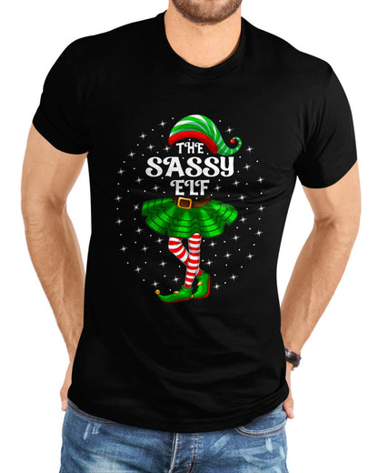 Xmas Family Matching Women Girls Mom The Sassy Elf Christmas T-Shirt - Christmas Unisex T-Shirt/Hoodie/Sweatshirt - NINA00
