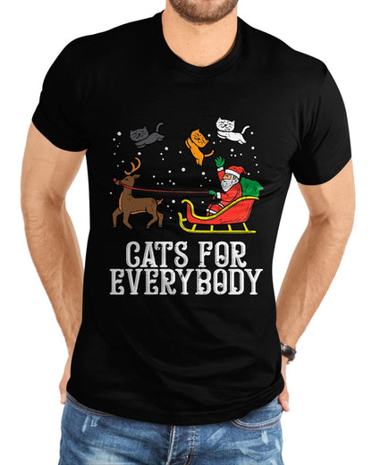 Cats For Everybody Christmas Cat Funny Xmas Women Santa T-Shirt - Christmas Unisex T-Shirt/Hoodie/Sweatshirt - NINA00