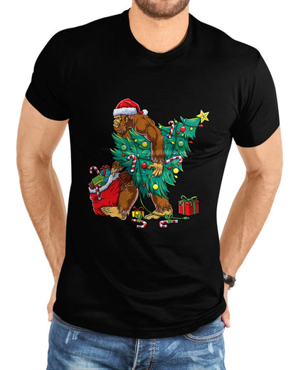 Most Wonderful Christmas Co Bigfoot Christmas Tree Lights Xmas Boys Men Sasquax T-Shirt - Christmas Unisex T-Shirt/Hoodie/Sweatshirt - NINA00