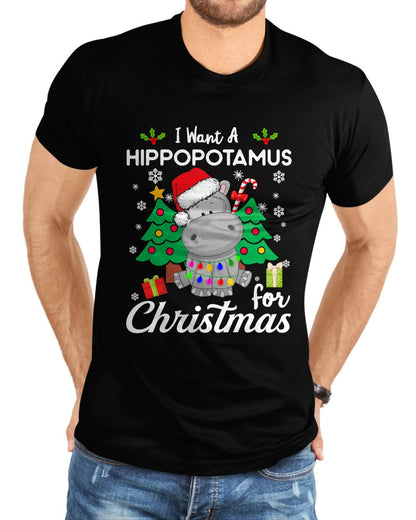 I Want A Hippopotamus For Christmas Cute Gift Xmas Costume T-Shirt - Christmas Unisex T-Shirt/Hoodie/Sweatshirt - NINA00