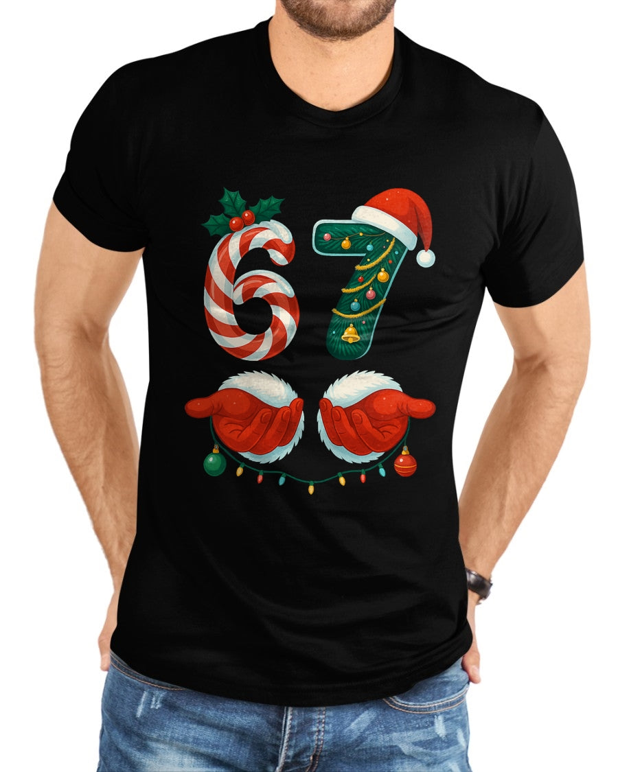 67 Christmas 6 7 Meme Pajamas Holiday Gen Alpha Slang T-Shirt - Christmas Unisex T-Shirt/Hoodie/Sweatshirt - NINA00