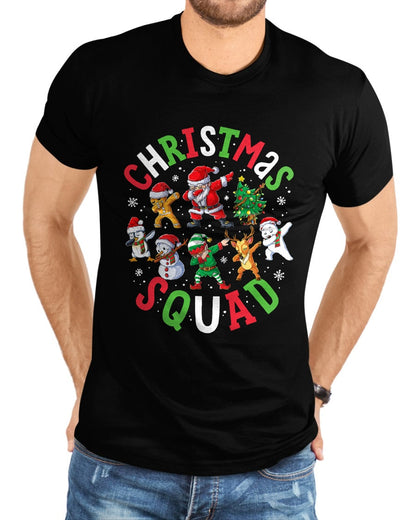 Christmas Squad Santa Dabbing Elf Family Matching Pajamas T-Shirt - Christmas Unisex T-Shirt/Hoodie/Sweatshirt - NINA00