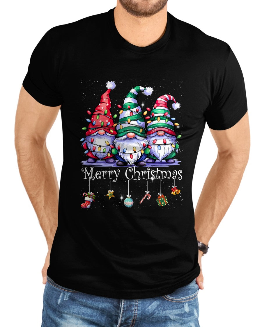 Cute Gnomes Merry Christmas Light Family Gnome Xmas Matching T-Shirt - Christmas Unisex T-Shirt/Hoodie/Sweatshirt - NINA00