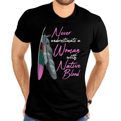 Native American T-Shirts, Vintage Native American Unisex T-Shirt/Hoodie/Sweatshirt HLT00 - Native American Indian A Woman With Native Blood T-Shirt (1)