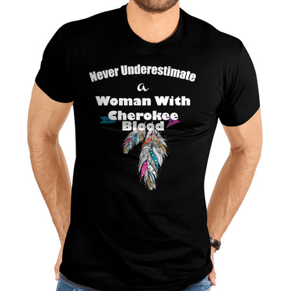 Native American T-Shirts, Vintage Native American Unisex T-Shirt/Hoodie/Sweatshirt HLT00 - American Flag - Cherokee Native American T-Shirt (1)