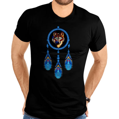 Native American T-Shirts, Vintage Native American Unisex T-Shirt/Hoodie/Sweatshirt HLT00 - Native American Timber Wolf Dream Catcher Tribal T-Shirt