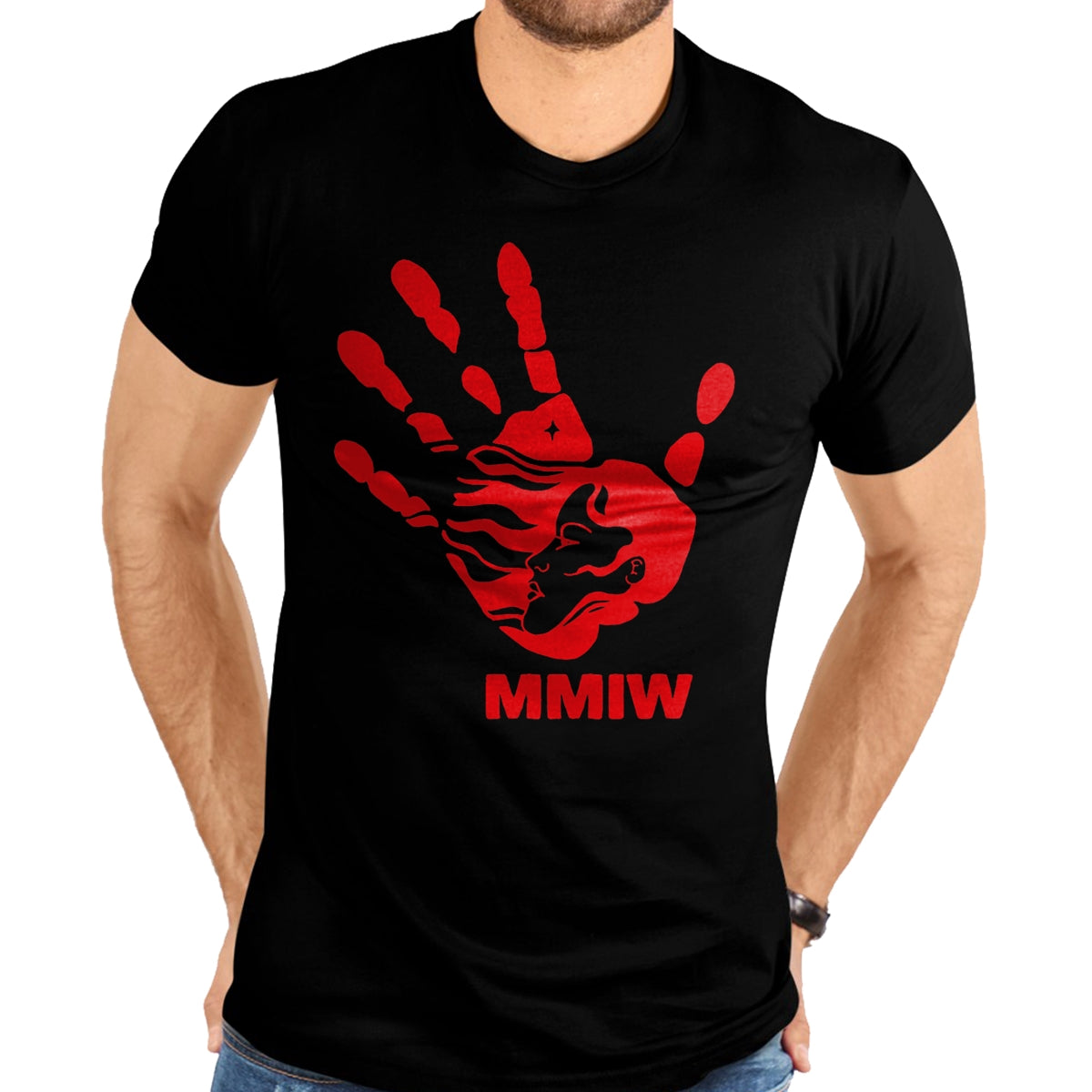 Native American T-Shirts, Vintage Native American Unisex T-Shirt/Hoodie/Sweatshirt HLT00 - MMIW Red Hand Indigenous Native American MMIW Awareness T-Shirt (1)