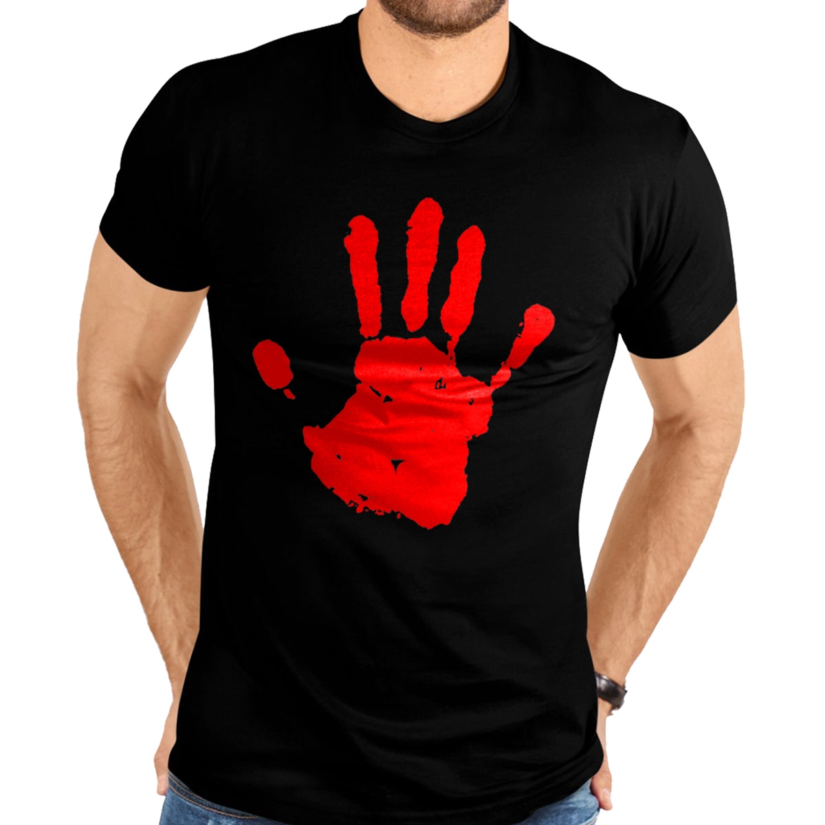 Native American T-Shirts, Vintage Native American Unisex T-Shirt/Hoodie/Sweatshirt HLT00 - Native America Stolen Sisters Red Hand T-Shirt (1)