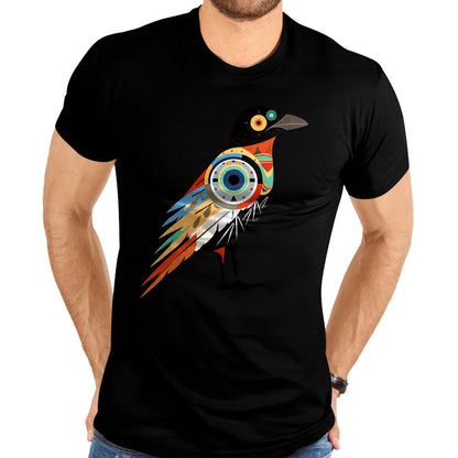 Native American T-Shirts, Vintage Native American Unisex T-Shirt/Hoodie/Sweatshirt HLT00 - Native American Style Hopi Art Bird for Good Luck T-Shirt