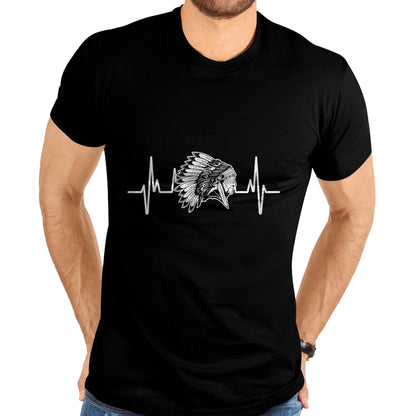 Native American T-Shirts, Vintage Native American Unisex T-Shirt/Hoodie/Sweatshirt HLT00 - Native American Roots Headdress Heartbeat Native American T-Shirt (1)