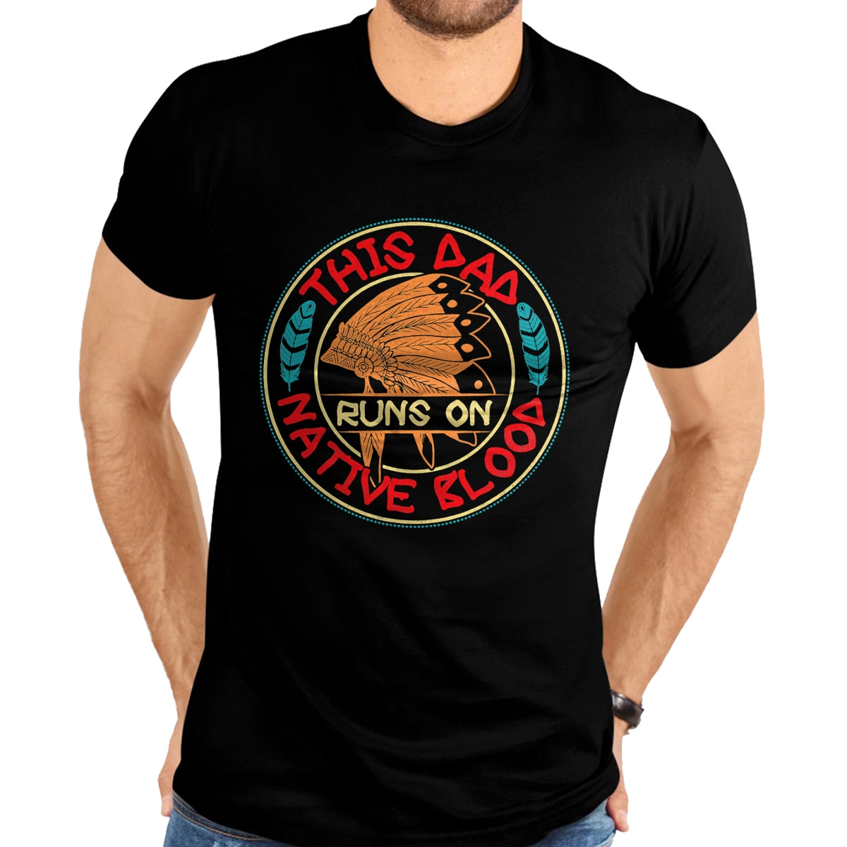Native American T-Shirts, Vintage Native American Unisex T-Shirt/Hoodie/Sweatshirt HLT00 - Mens Native American Quote for a Proud Native American dad T-Shirt