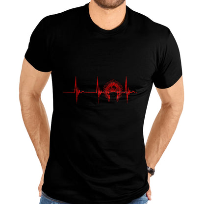 Native American T-Shirts, Vintage Native American Unisex T-Shirt/Hoodie/Sweatshirt HLT00 - Native American Headdress Indian Chief Heartbeat EKG Pulse T-Shirt
