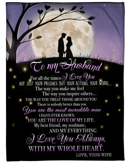 BLANKET FOR HUSBAND FROM WIFE – COMFORT & WARMTH GIFT (SKUB12-102)