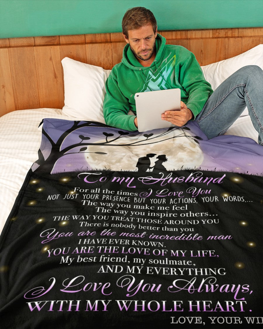 BLANKET FOR HUSBAND FROM WIFE – COMFORT & WARMTH GIFT (SKUB12-102)