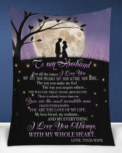 BLANKET FOR HUSBAND FROM WIFE – COMFORT & WARMTH GIFT (SKUB12-102)