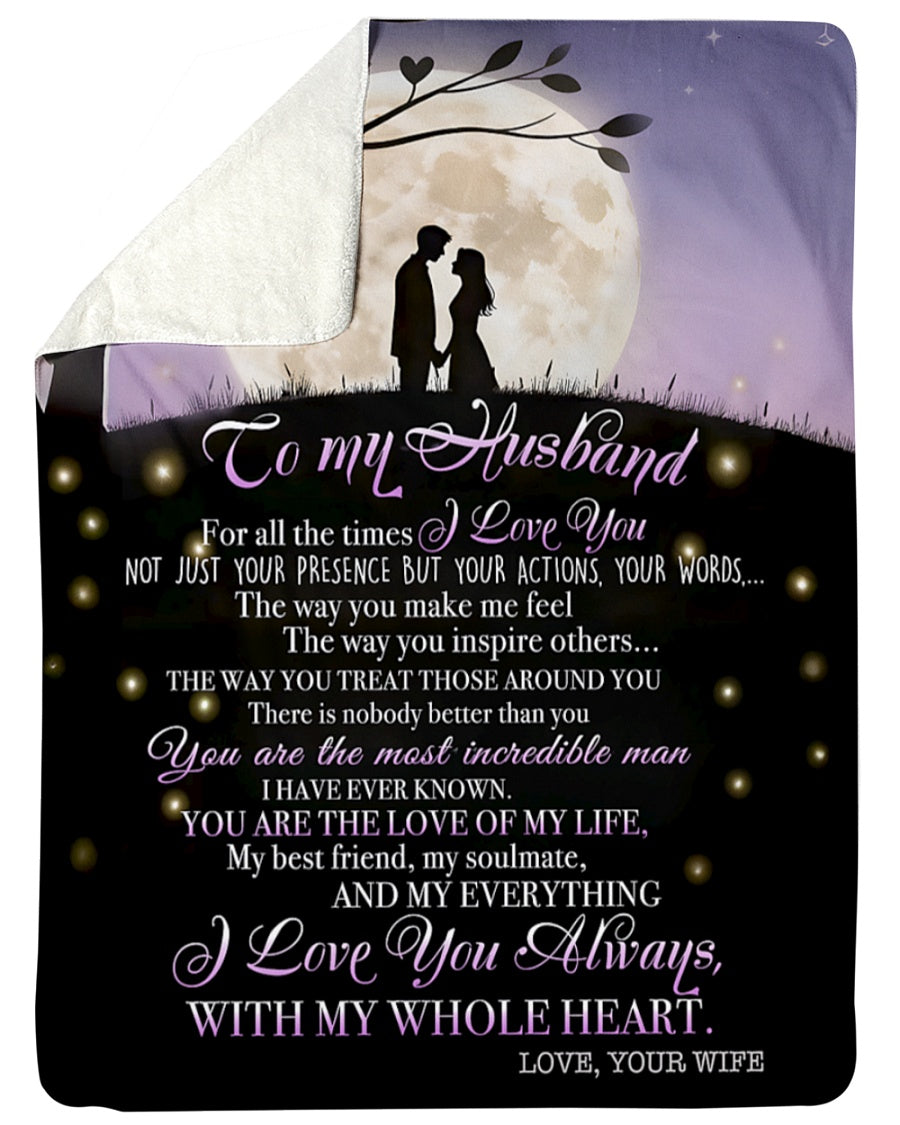 BLANKET FOR HUSBAND FROM WIFE – COMFORT & WARMTH GIFT (SKUB12-102)