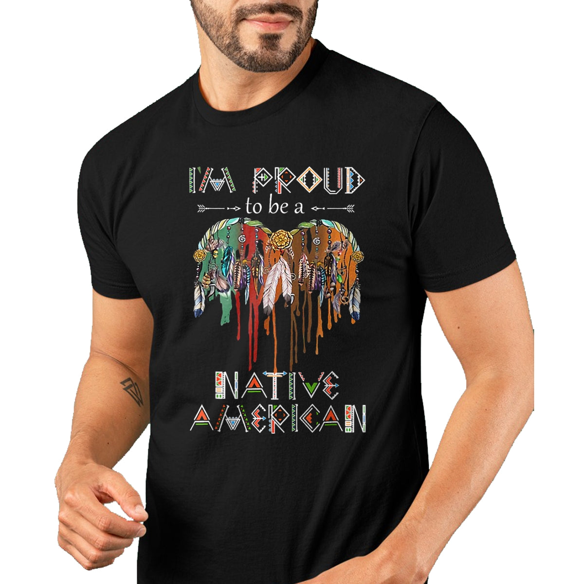 Native American T-Shirts, Vintage Native American Unisex T-Shirt/Hoodie/Sweatshirt HLT00 - I'm Proud To Be A Native American Classic T-Shirt T-Shirt (1)