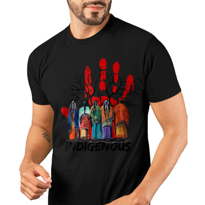 Native American T-Shirts, Vintage Native American Unisex T-Shirt/Hoodie/Sweatshirt HLT00 - Native American Indigenous People Stop MMIW T-Shirt