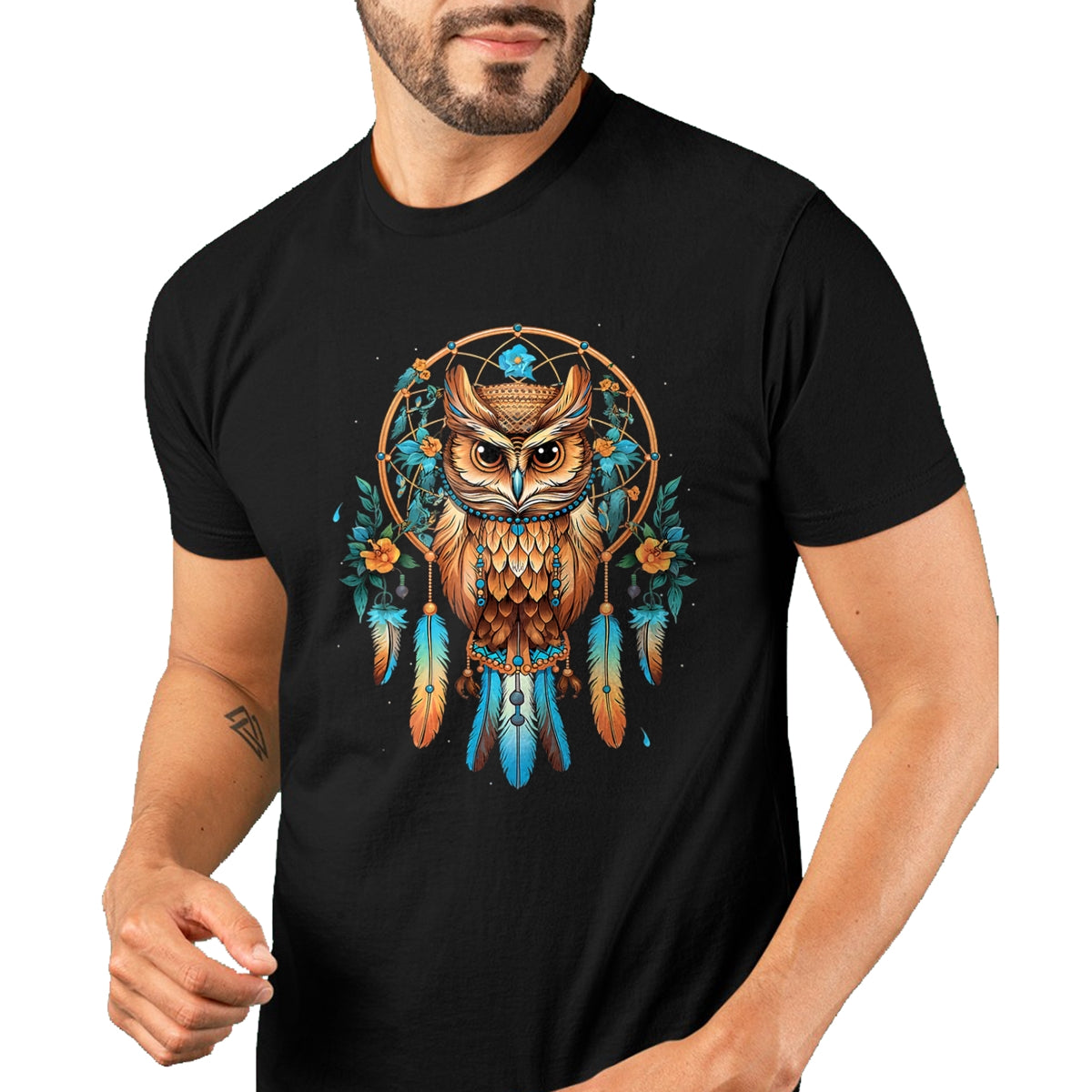 Native American T-Shirts, Vintage Native American Unisex T-Shirt/Hoodie/Sweatshirt HLT00 - Pacific Northwest Red Tail Hawk Native American Style Art T-Shirt (1)