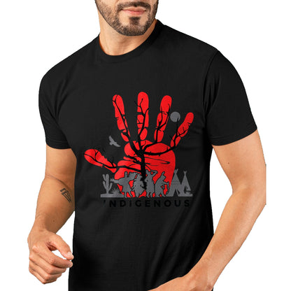 Native American T-Shirts, Vintage Native American Unisex T-Shirt/Hoodie/Sweatshirt HLT00 - Native American Indigenous Red Hand Indian Blood Themed T-Shirt (23)