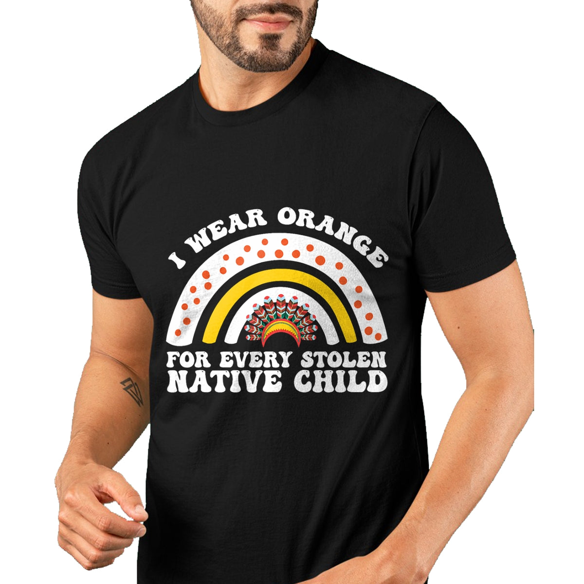 Native American T-Shirts, Vintage Native American Unisex T-Shirt/Hoodie/Sweatshirt HLT00 - I Wear Orange For Every American Native Child Indian Pride T-Shirt (1)