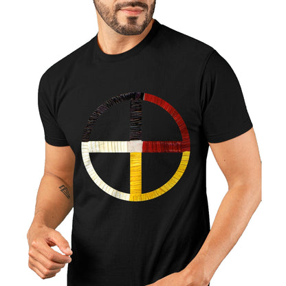 Native American T-Shirts, Vintage Native American Unisex T-Shirt/Hoodie/Sweatshirt HLT00 - Native American Indian Medicine Wheel T-Shirt (1)