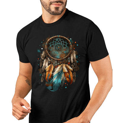 Native American T-Shirts, Vintage Native American Unisex T-Shirt/Hoodie/Sweatshirt HLT00 - Native American Dreamcatcher Indian Design T-Shirt (3)