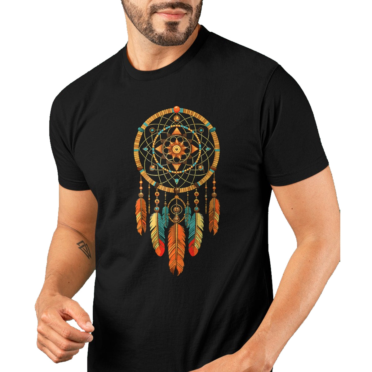 Native American T-Shirts, Vintage Native American Unisex T-Shirt/Hoodie/Sweatshirt HLT00 - Dream Catcher Native American Tribal T-Shirt (1)