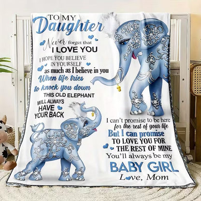 BLANKET FOR DAUGHTER FROM MOM – COMFORT & WARMTH GIFT Sherpa Fleece Blanket