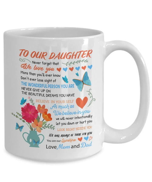 TO DAUGHTER MUG - GIFT FROM MOM & DAD - NINA00 (SKU2602-156)