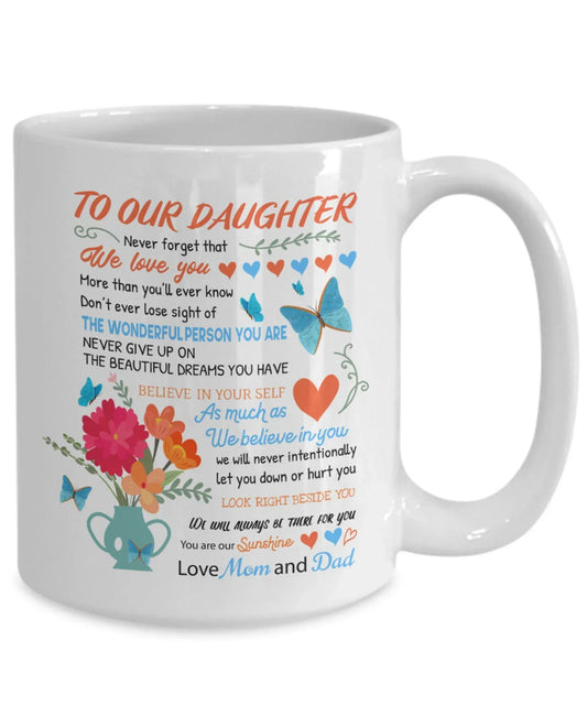 TO DAUGHTER MUG - GIFT FROM MOM & DAD - NINA00 (SKU2602-156)