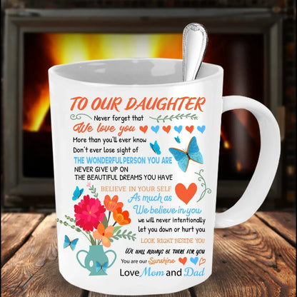 TO DAUGHTER MUG - GIFT FROM MOM & DAD - NINA00 (SKU2602-156)
