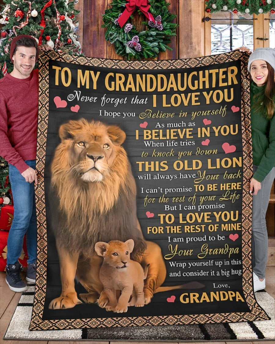 BLANKET FOR GRANDSON – COMFORT & WARMTH GIFT FROM GRANDPA  Sherpa Fleece Quilt Blanket NINA00 (SKUB09-113)