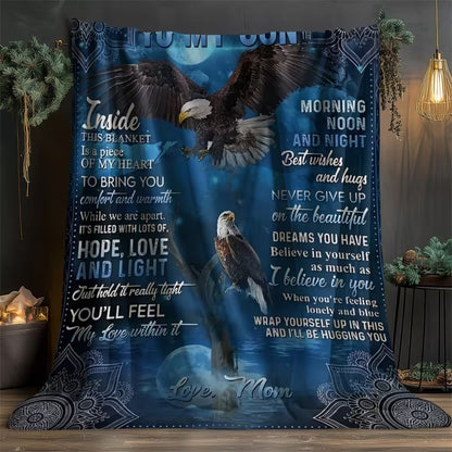 BLANKET FOR SON FROM MOM – COMFORT & WARMTH GIFT Sherpa Fleece Blanket