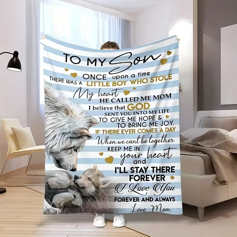 BLANKET FOR SON FROM MOM – COMFORT & WARMTH GIFT Sherpa Fleece Blanket