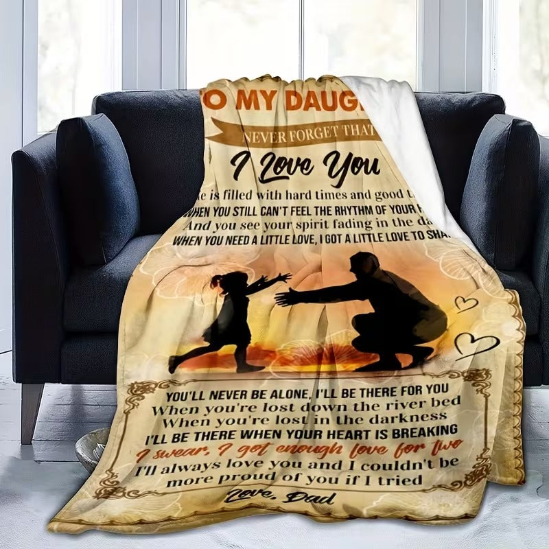 BLANKET FOR DAUGHTER FROM DAD – COMFORT & WARMTH GIFT Sherpa Fleece Blanket