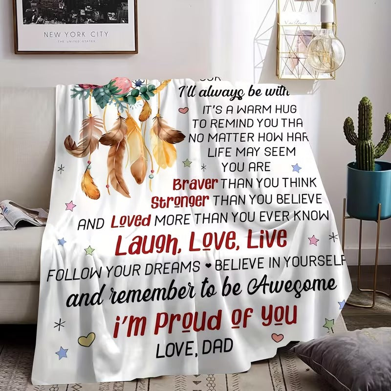 BLANKET FOR DAUGHTER FROM DAD – COMFORT & WARMTH GIFT