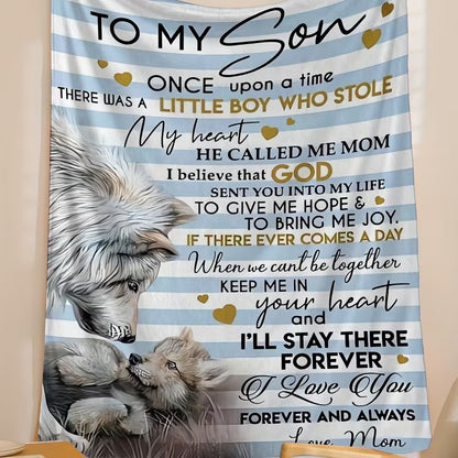 BLANKET FOR SON FROM MOM – COMFORT & WARMTH GIFT Sherpa Fleece Blanket